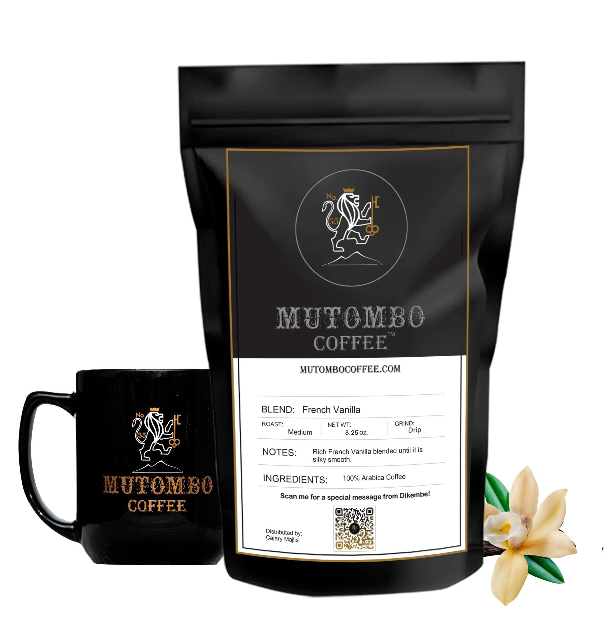 French Vanilla - 16 oz - Medium / Regular - Mutombo Coffee