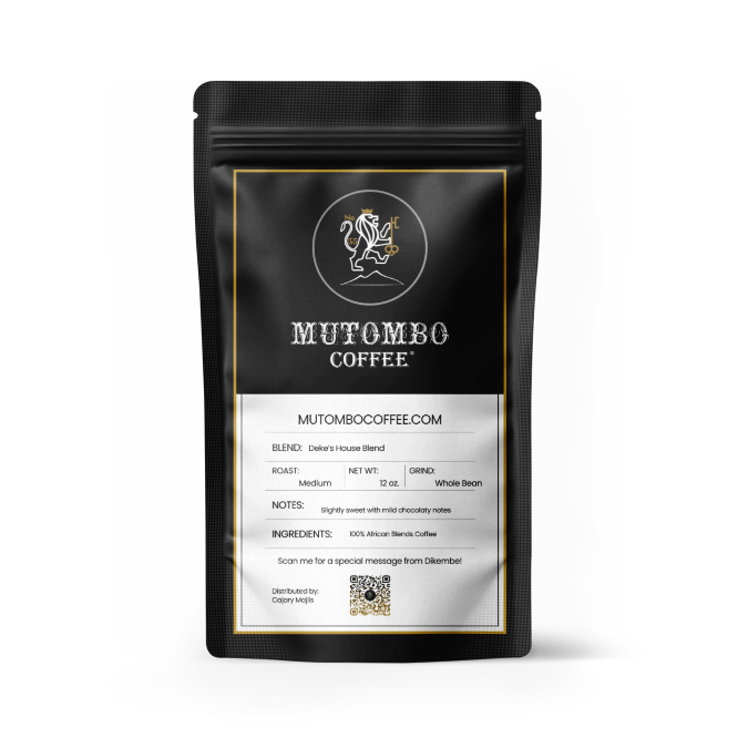 Mutombo Coffee Deke’s House Blend, 12 oz. - Mutombo Coffee